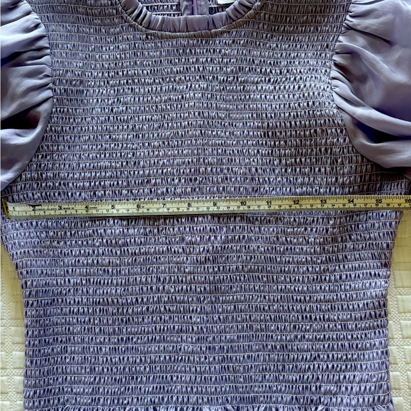 Endless Rose Balloon Sleeve Smocked Blouse - Purple Size S - Picture 3 of 3